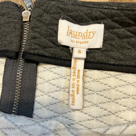 Laundry by Shelli Segal Color block Mini Pencil Skirt size 6 Gray Black Nwt - Picture 5 of 7